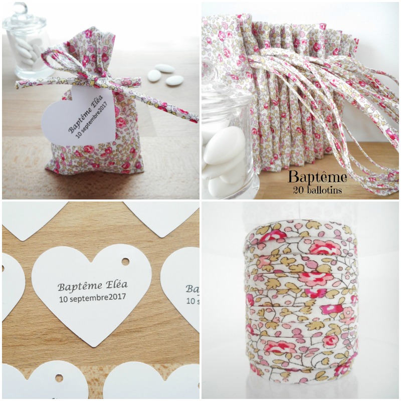 Ballotin à dragées Liberty Eloïse rose – Image 7