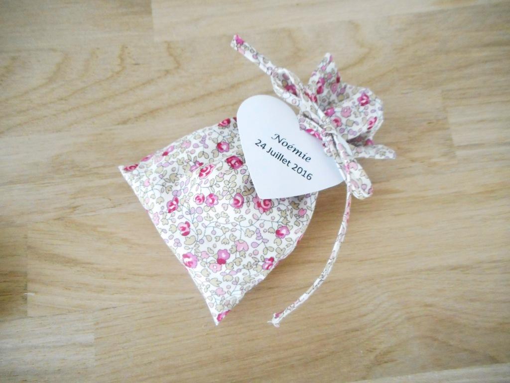 Ballotin à dragées Liberty Eloïse rose